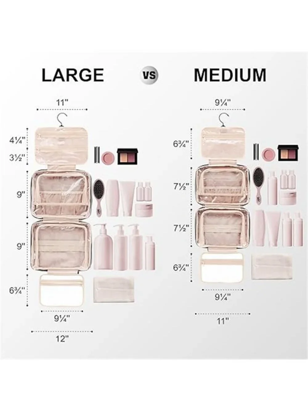 Travel Toiletry Bag Hanging Makeup Organizer Waterproof Cosmetic Case